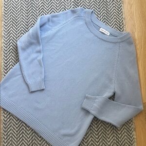 Legoe Heritage Cotton Soft Blue Crewneck Sweater